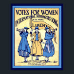 Suffragettes Vintage Voting Lakan Music Cover-kopi Poster<br><div class="desc">Här är en mycket attraktiv vintage som kväver kvinnors höger som röstar på musikomslag i lakan.</div>
