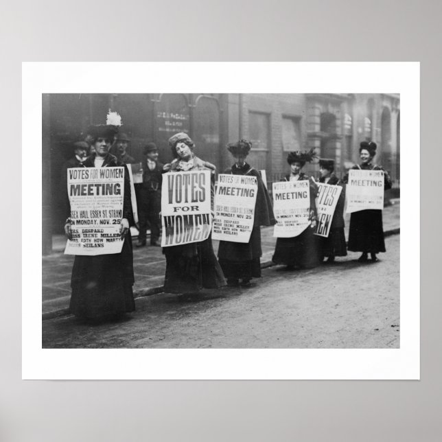 Suffragettes Vote for Women, London Poster (Framsidan)