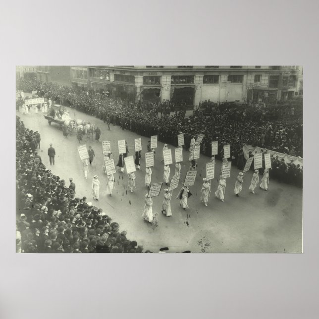Suffragister Marching i New York City Poster (Framsidan)
