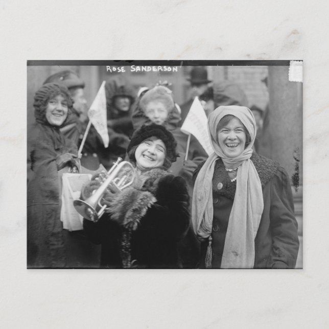 Suffragisterna Ro Sanderman och Elizabeth Freeman Vykort (Framsida)