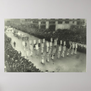 Suffragists som marscherar i New York City Poster