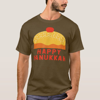 Sufganiyah Saying Happy Hanukkah Jewish Chanukah H T Shirt