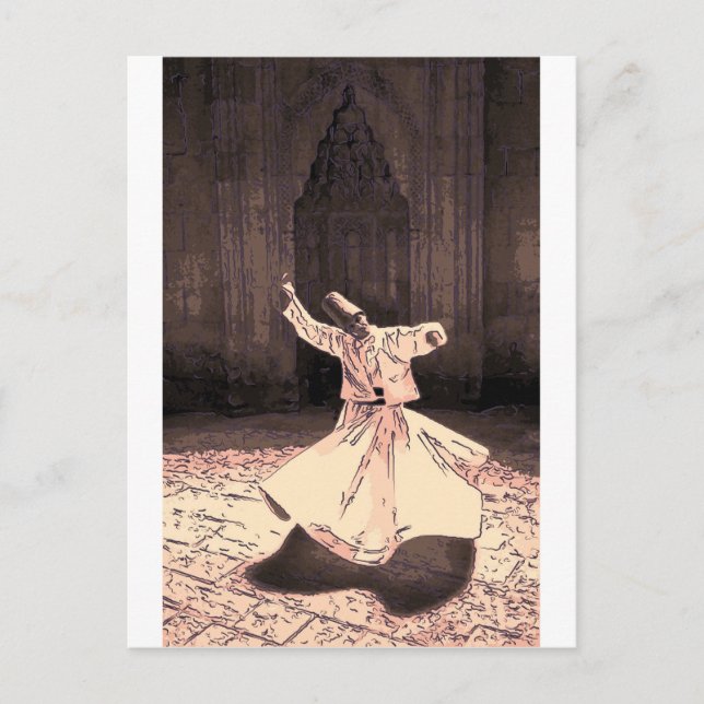 sufi som är ledar- i trance vykort (Framsida)