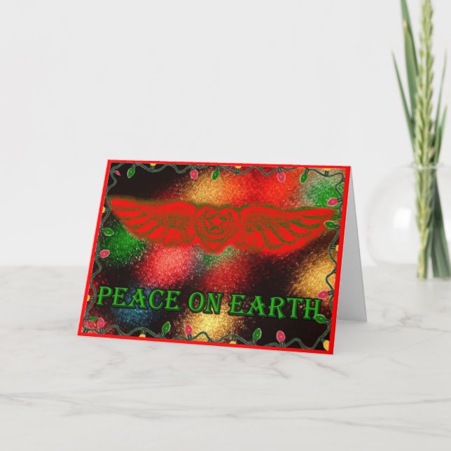 Sufi Winged Heart Peace on Earth Card Helgkort (Framsida)