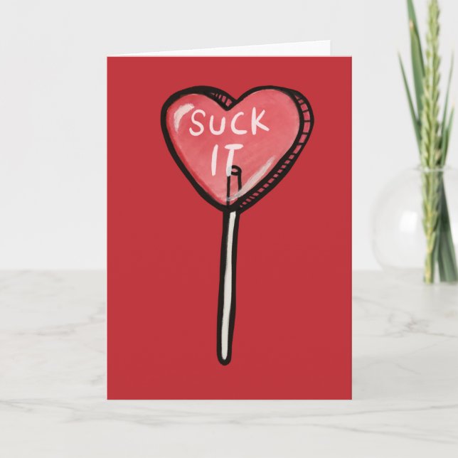 Sug det Anti Valentinskärlekssugare Kort (Framsida)