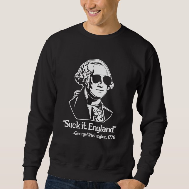 Sug det, England -George Washington 1776 - Roligt  Lång Ärmad Tröja (Framsida)