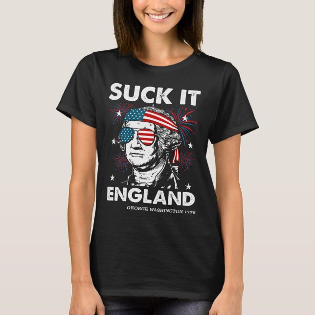 Sug det England Rolig 4 juli Tröja George-washin (Framsida)