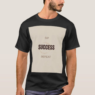 Sug framgång upprepa motiverande kaffeböna citat t shirt