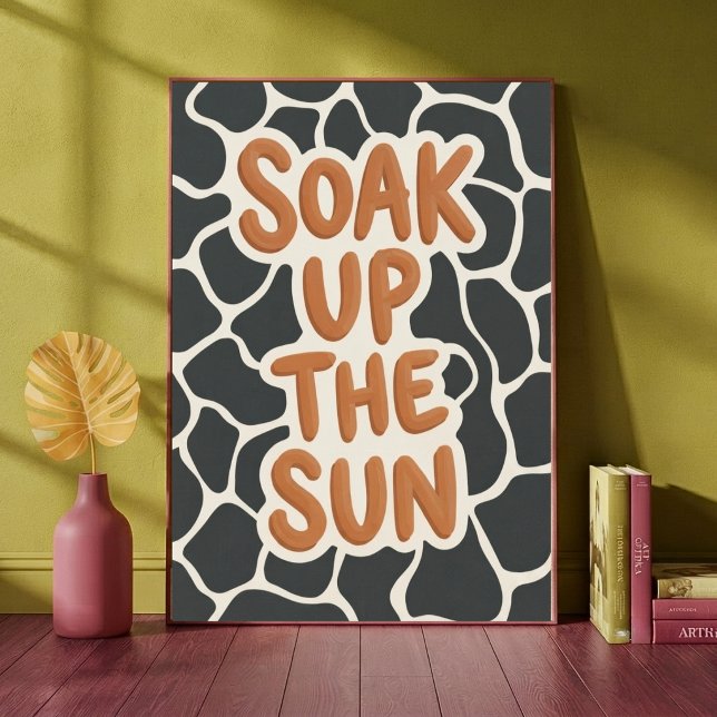 Sug in solen Girafftryck Mönster Typografi Poster (Skapare uppladdad)