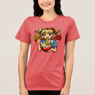 Sug på anime-tjej som äter Ramen nudlar T Shirt