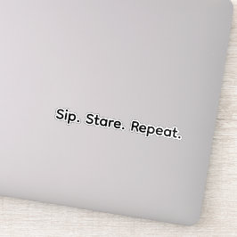 Sug. Stirra. Upprepa. Klistermärken