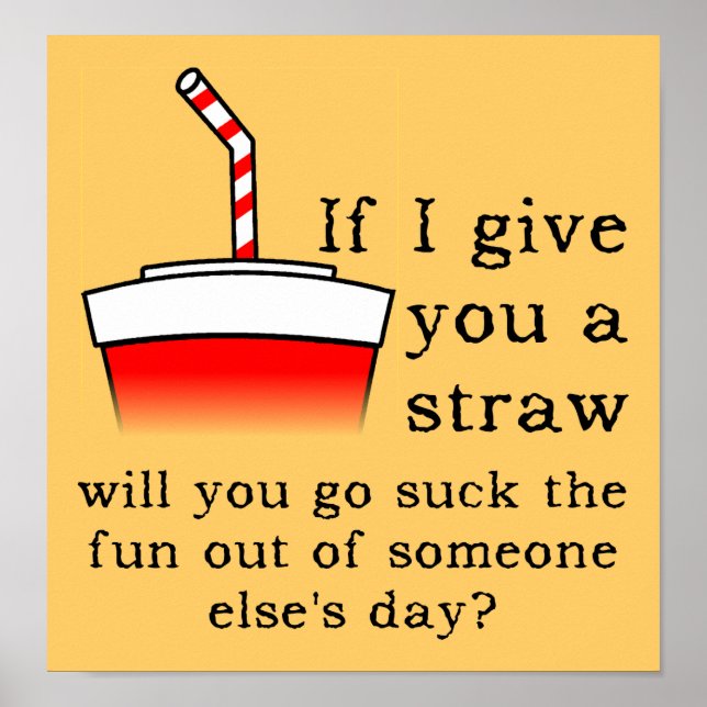 Sug Ut Det Roliga Roligt Affisch Skylt (Framsidan)