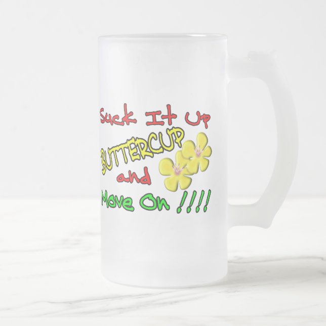 Suga det upp Buttercup Frostat Ölglas (Höger)