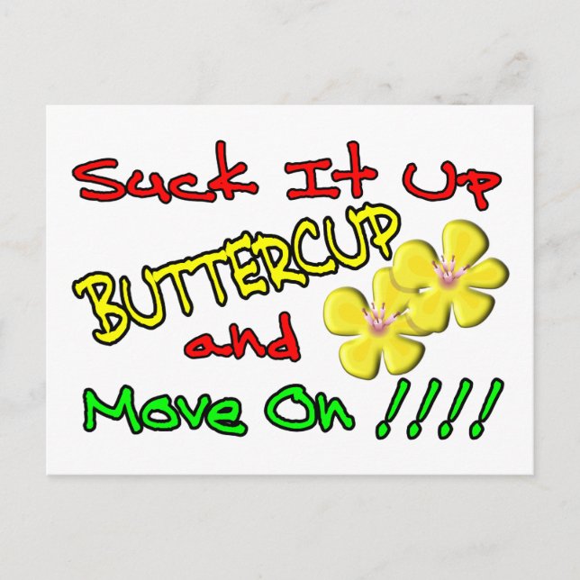 Suga det upp Buttercup Vykort (Framsida)