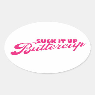 Suga det upp Buttercupklistermärkerosor Ovalt Klistermärke