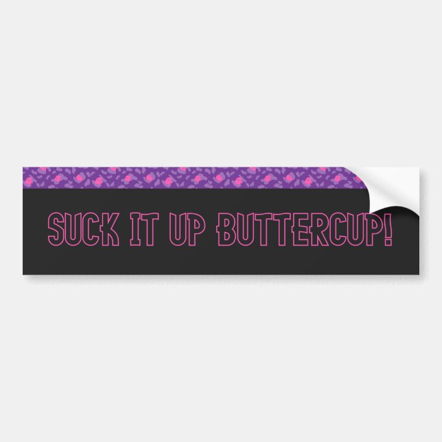 Suga det upp ButtercupLeopardbildekal Bildekal (Framsidan)