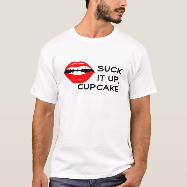 Suga det upp den Mouthy muffinen T-shirt (Framsida)