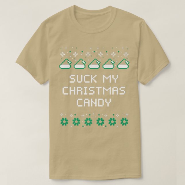 Suga min julgodis Par Vuxen humor Älskare T Shirt (Design framsida)