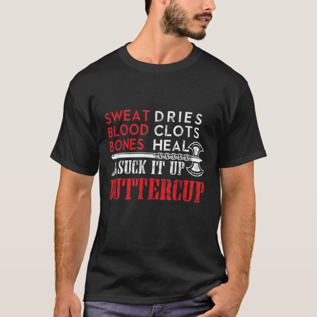 Suga upp Butterkoppsfunktionell design T Shirt (Framsida)