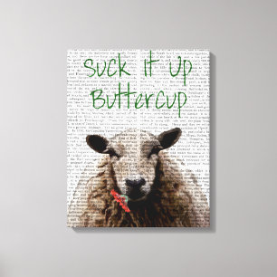 Suga upp den i Buttercup Canvastryck