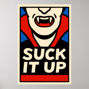 Suga upp den   Retro Vampire Poster