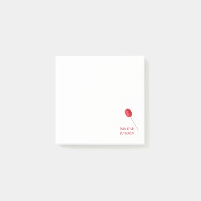 Suga upp muskon med Red Lollipop Post-it Block (Framsida)