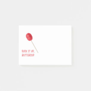 Suga upp muskon med Red Lollipop Post-it Block