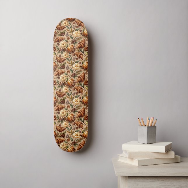 Sugande efter croissanter  mini skateboard bräda 18,5 cm (Väggkonst)