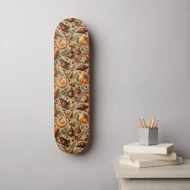 Sugande efter croissanter  mini skateboard bräda 18,5 cm (Väggkonst)