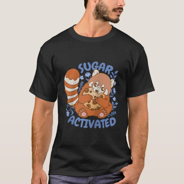 Sugar Activated Red Panda Baseball T Shirt (Framsida)