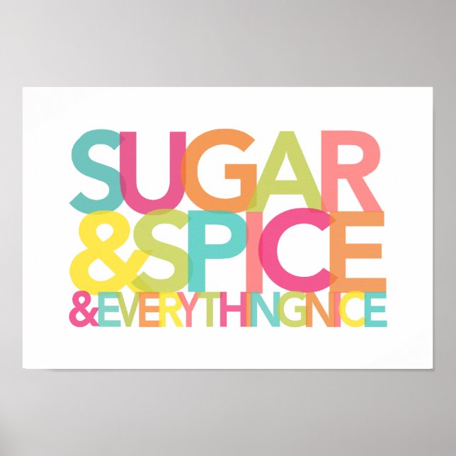 Sugar and Spice and Everything Nice print or poste Poster (Framsidan)