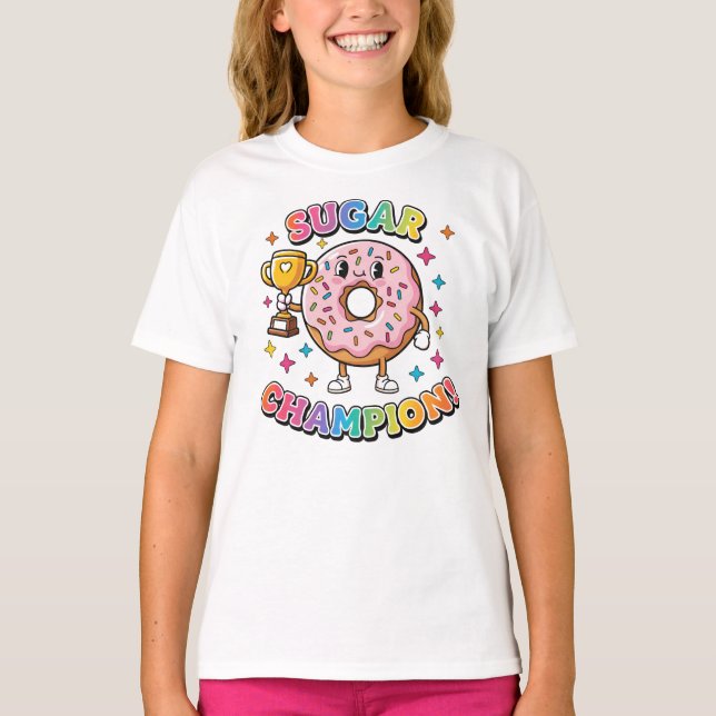 Sugar Champion – Donut Trophy Tee (Framsida)