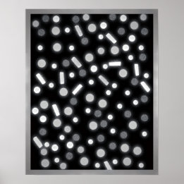 Sugar Coated Rain B&W-affisch Poster