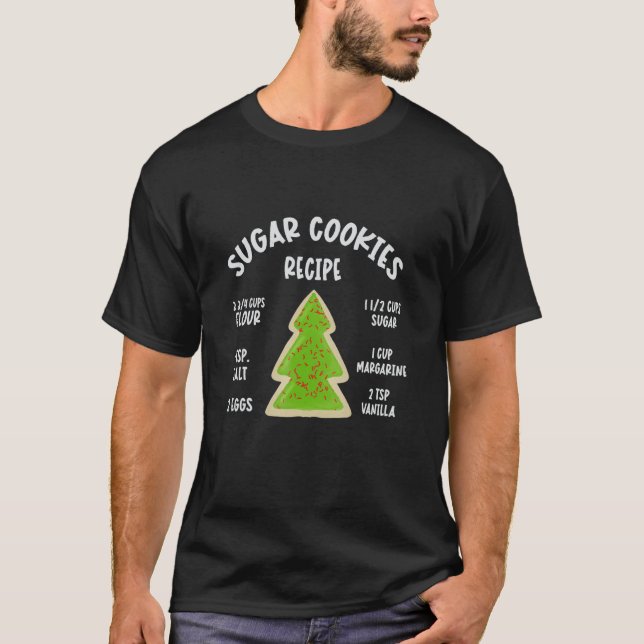SUGAR COOKIE RECIPE CHRISTMAS BAKING T SHIRT (Framsida)