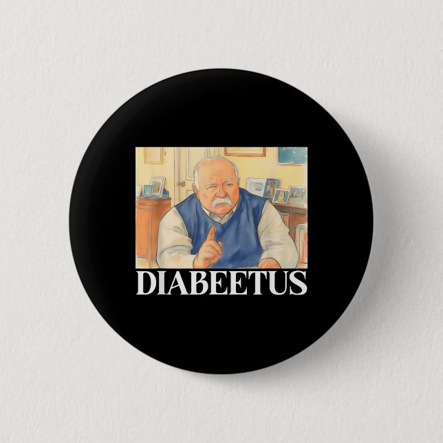 Sugar Crash Skägg Diabetes Medvetenhet Present Knapp (Framsida)