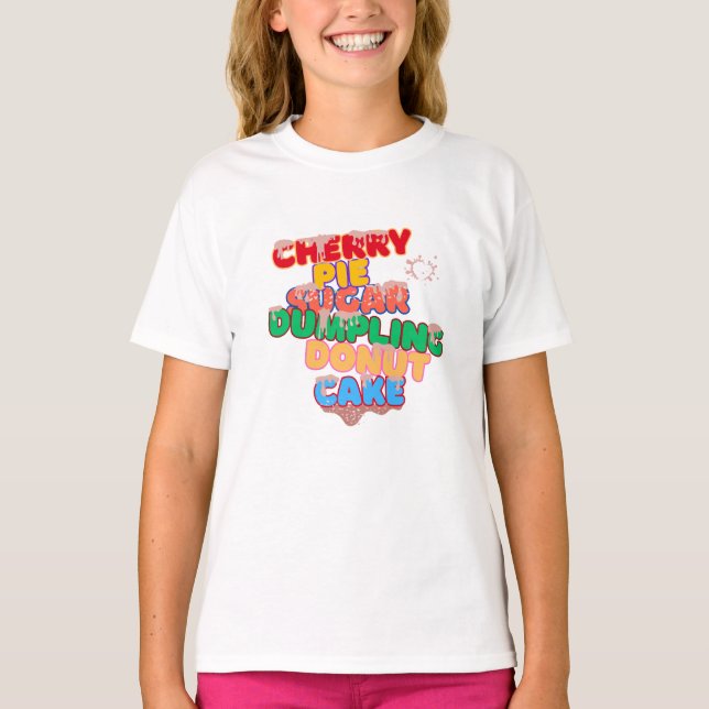 sugar dumpling cherry pie donut cake t shirt (Framsida)