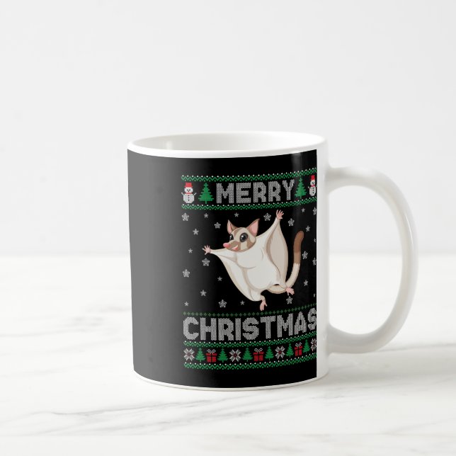 Sugar Glider Animal Manar Women Kids Ugly God jul Kaffemugg (Höger)