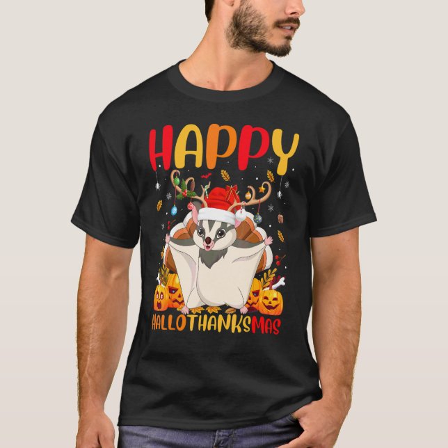 Sugar Glider Djur  Glad Sugar Glider Hej tack T Shirt (Framsida)