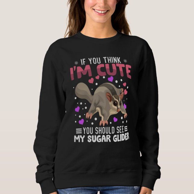 Sugar Glider Heart Valentine's Day Animal For Wome T Shirt (Framsida)
