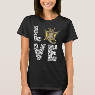 Sugar Glider Kärlek Glidande Djur Australiensisk E T Shirt