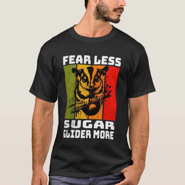 Sugar Glider Retro Sugar Glider T Shirt (Framsida)