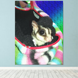 Sugar Glider som bär en hatt Canvastryck