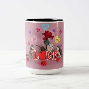 Sugar Glider Valentine Två-Tonad Mugg