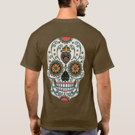 Sugar Kärlek Skull Dia de Los Muertos Day of Dead T Shirt