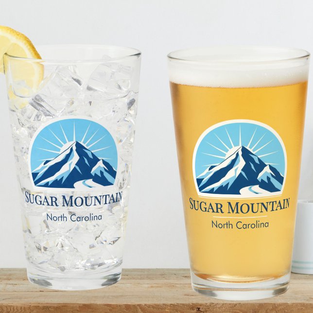 Sugar Mountain NC Ski resort beer glass Glaskopp (Skapare uppladdad)