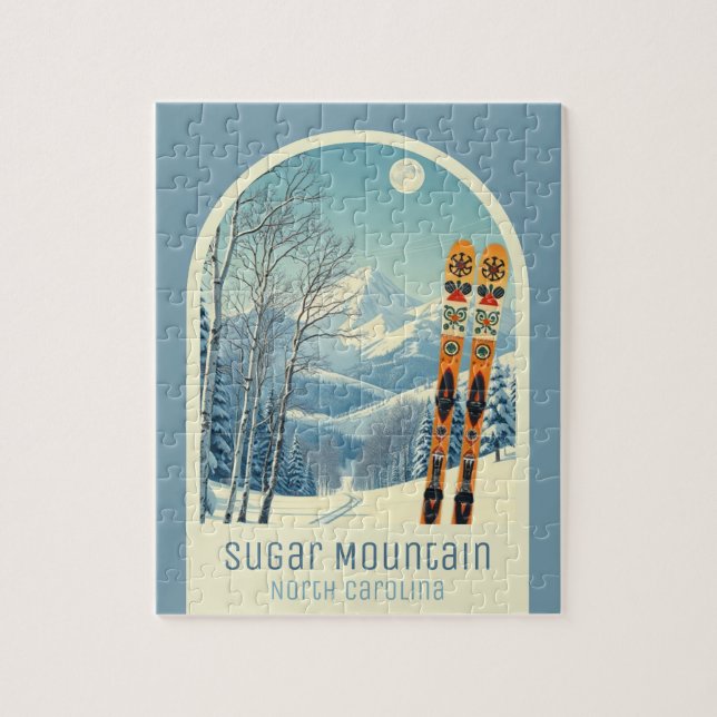 Sugar Mountain North Carolina ski vacation game Pussel (Vertikal)