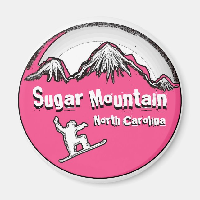 Sugar Mountain North Carolina snowboard magnet (Framsidan)