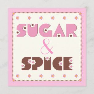 Sugar- och kryddduschinbjudan till flicka inbjudningar