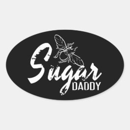 Sugar Pappa Ovalt Klistermärke