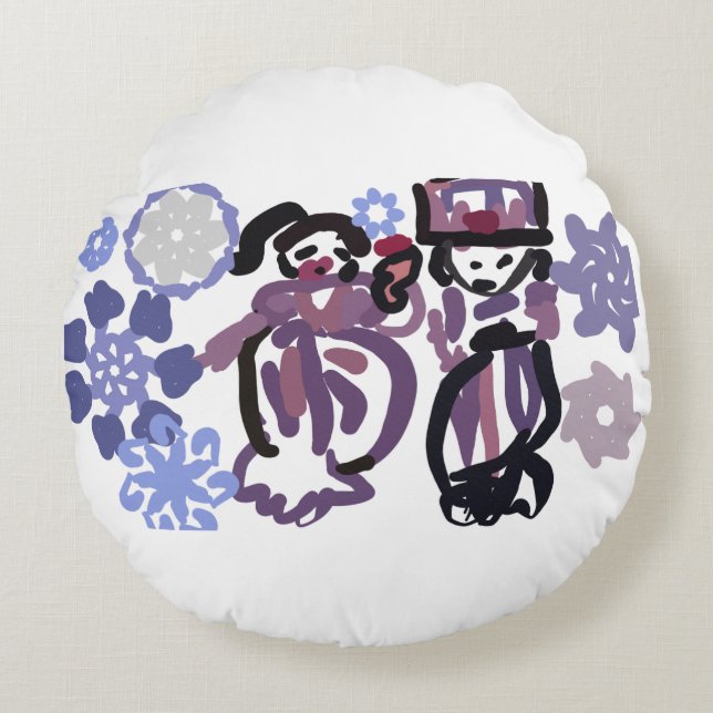 Sugar plum dance  rund kudde (Framsidan)